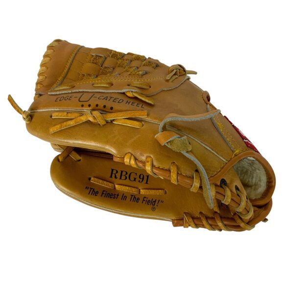 Rawlings RBG91 Ken Griffey Jr 11 in Youth Baseball Glove LHT Basket-Web Leather - Picture 3 of 4